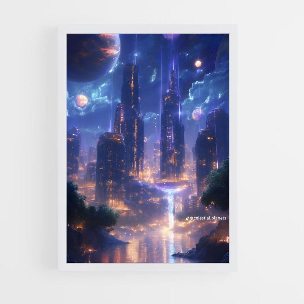 Poster Skyline Galactique – affiche Art spatial (vue 3)